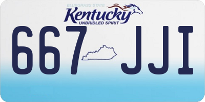 KY license plate 667JJI
