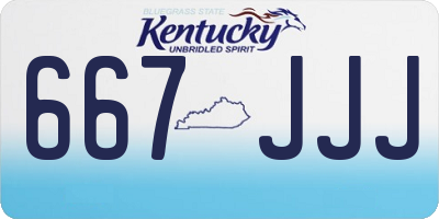 KY license plate 667JJJ