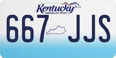 KY license plate 667JJS