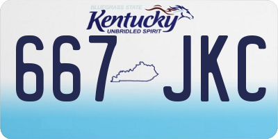 KY license plate 667JKC
