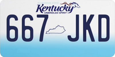 KY license plate 667JKD