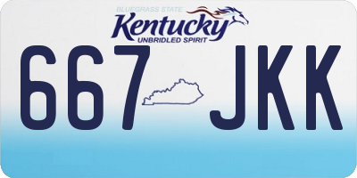 KY license plate 667JKK