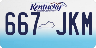 KY license plate 667JKM