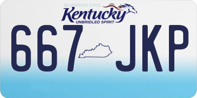 KY license plate 667JKP