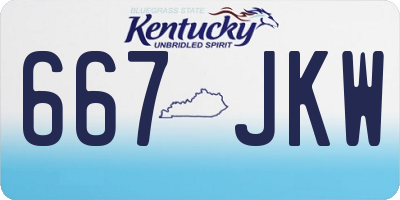 KY license plate 667JKW