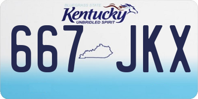 KY license plate 667JKX
