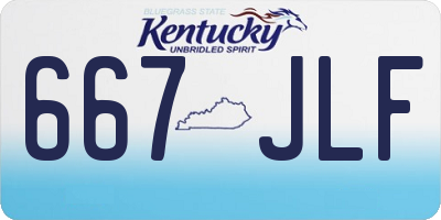 KY license plate 667JLF