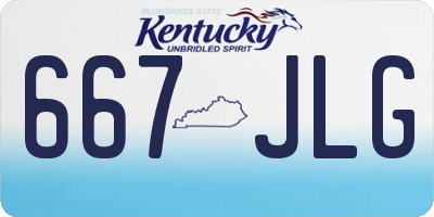 KY license plate 667JLG