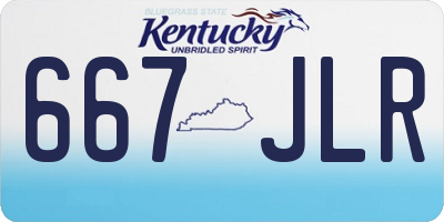 KY license plate 667JLR