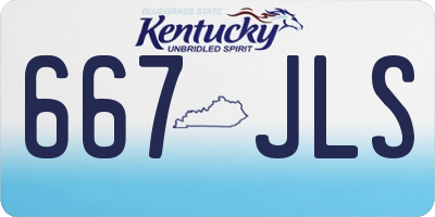 KY license plate 667JLS