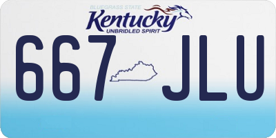 KY license plate 667JLU