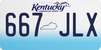 KY license plate 667JLX