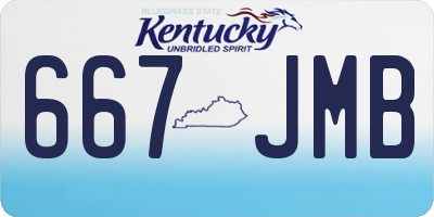 KY license plate 667JMB