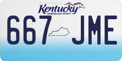 KY license plate 667JME