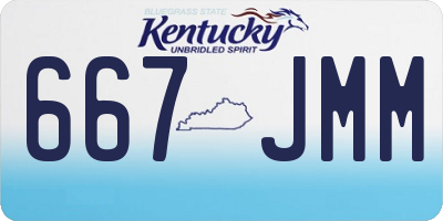 KY license plate 667JMM