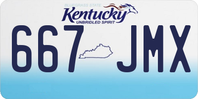 KY license plate 667JMX