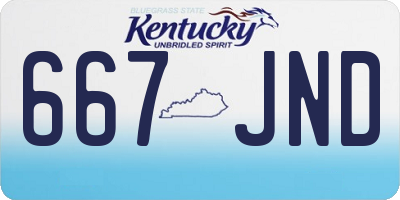 KY license plate 667JND