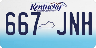 KY license plate 667JNH