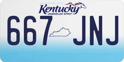 KY license plate 667JNJ
