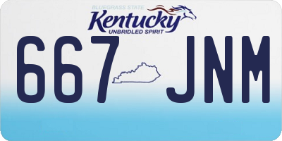 KY license plate 667JNM