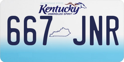 KY license plate 667JNR