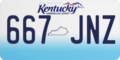 KY license plate 667JNZ