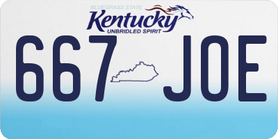 KY license plate 667JOE