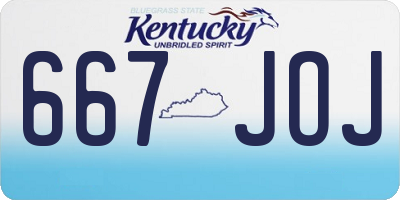 KY license plate 667JOJ