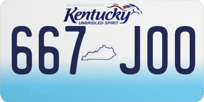 KY license plate 667JOO