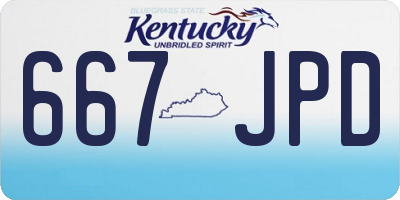 KY license plate 667JPD