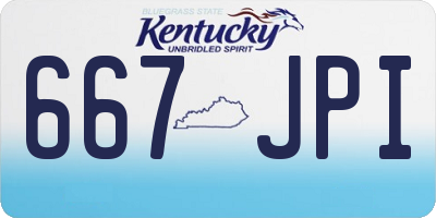 KY license plate 667JPI