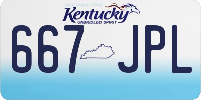 KY license plate 667JPL