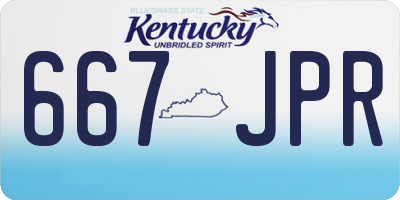 KY license plate 667JPR