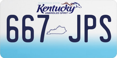 KY license plate 667JPS