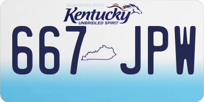 KY license plate 667JPW