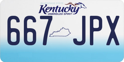 KY license plate 667JPX