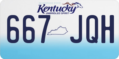 KY license plate 667JQH