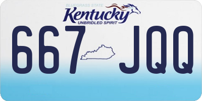 KY license plate 667JQQ