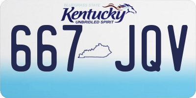 KY license plate 667JQV