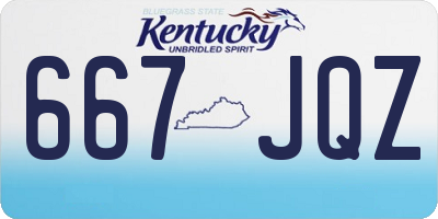 KY license plate 667JQZ