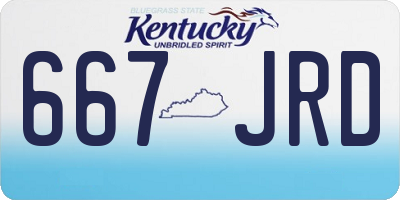 KY license plate 667JRD