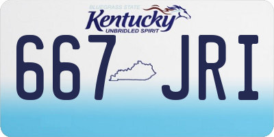 KY license plate 667JRI