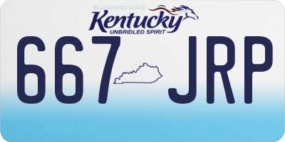 KY license plate 667JRP