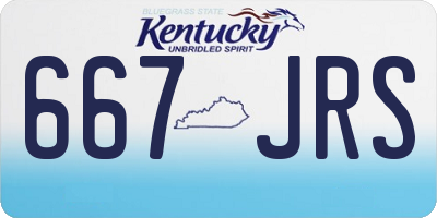 KY license plate 667JRS