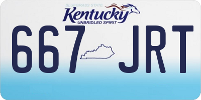 KY license plate 667JRT