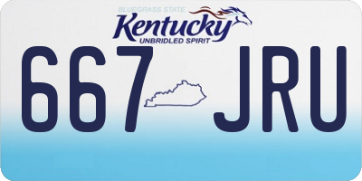 KY license plate 667JRU