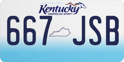 KY license plate 667JSB