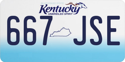KY license plate 667JSE