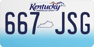 KY license plate 667JSG