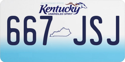 KY license plate 667JSJ